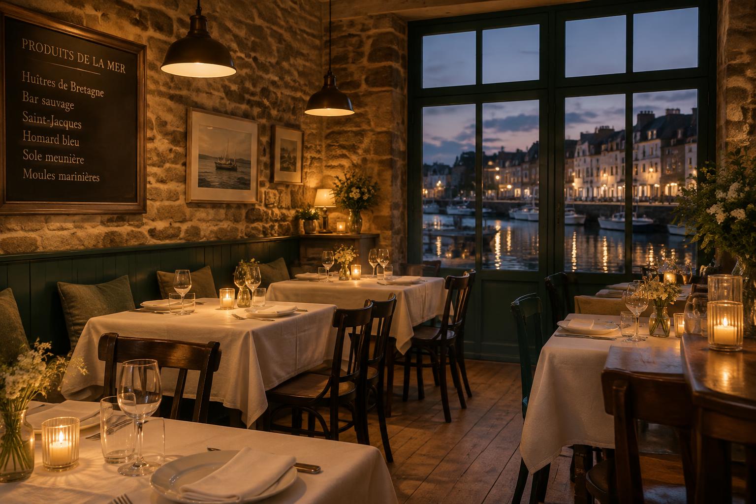Salle de restaurant du site de démonstration La Table du Port